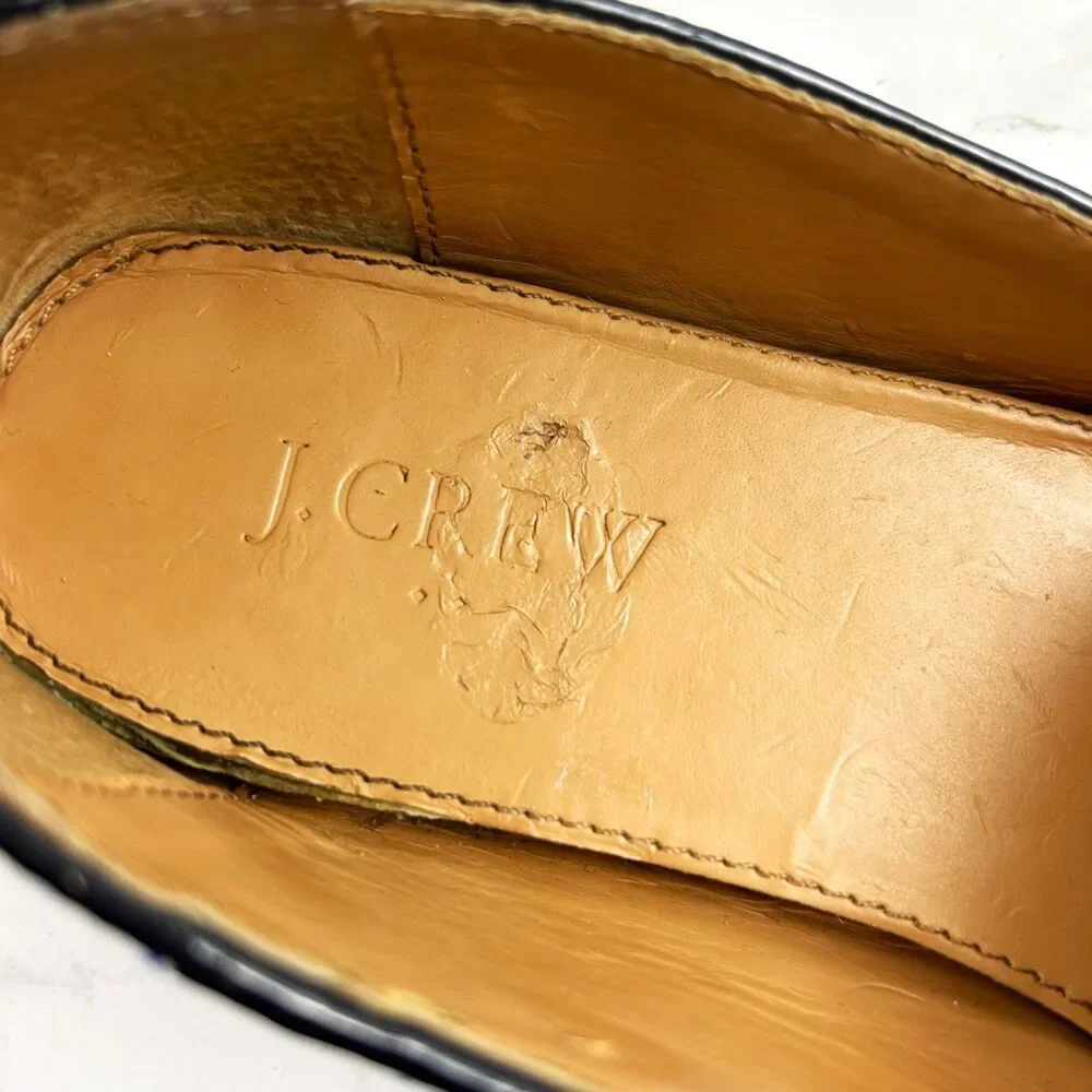 J.Crew Addie Royal Blue Wool Loafers (7) Cheers Champagne Slip On Flats Loafers